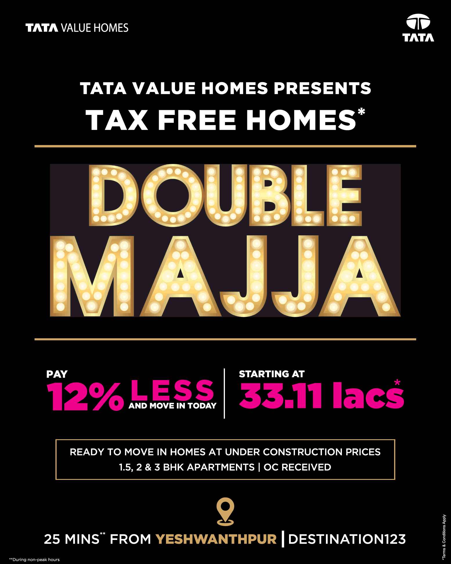 Pay 12% less and move in today at Tata New Haven in Bangalore Update